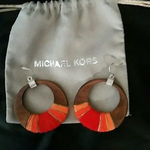 Michael Kors wooden earrings